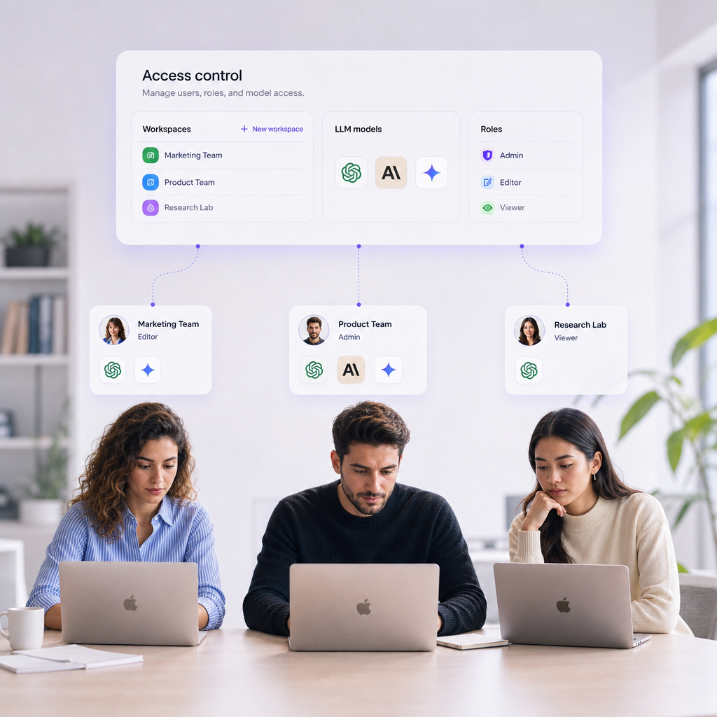 DIMA enterprise user management with roles, 2FA, and model permissions