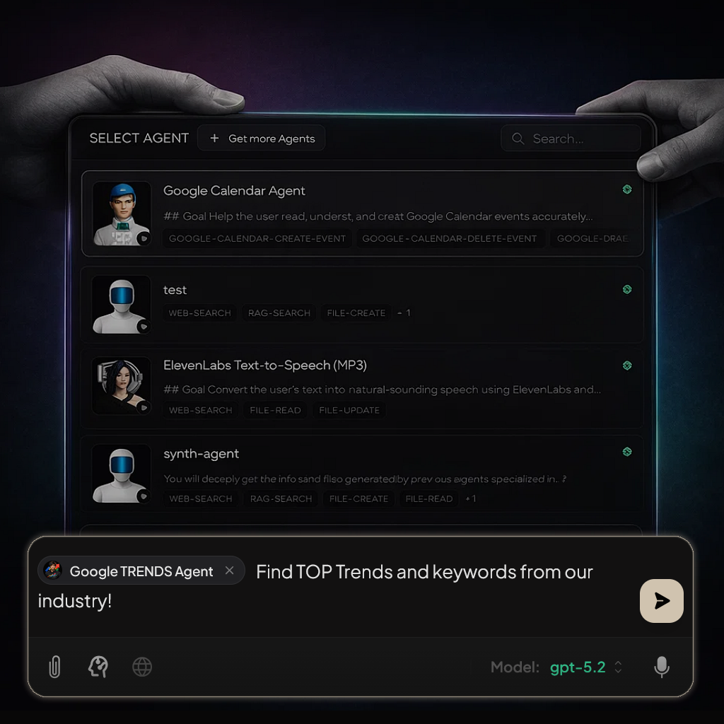 Trigger AI agents with @ mentions in chat