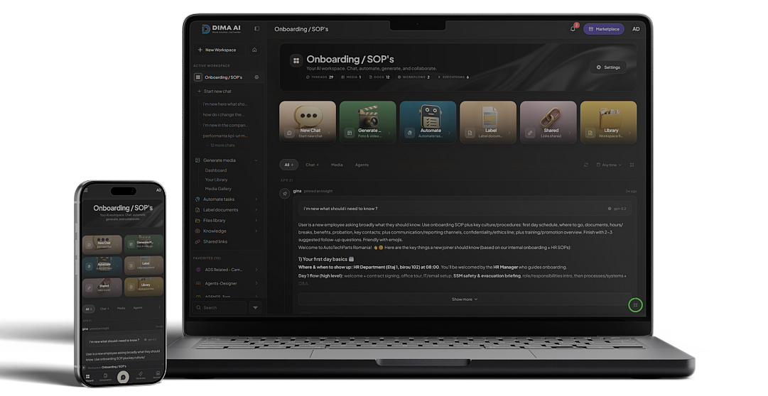 Dark theme — desktop preview